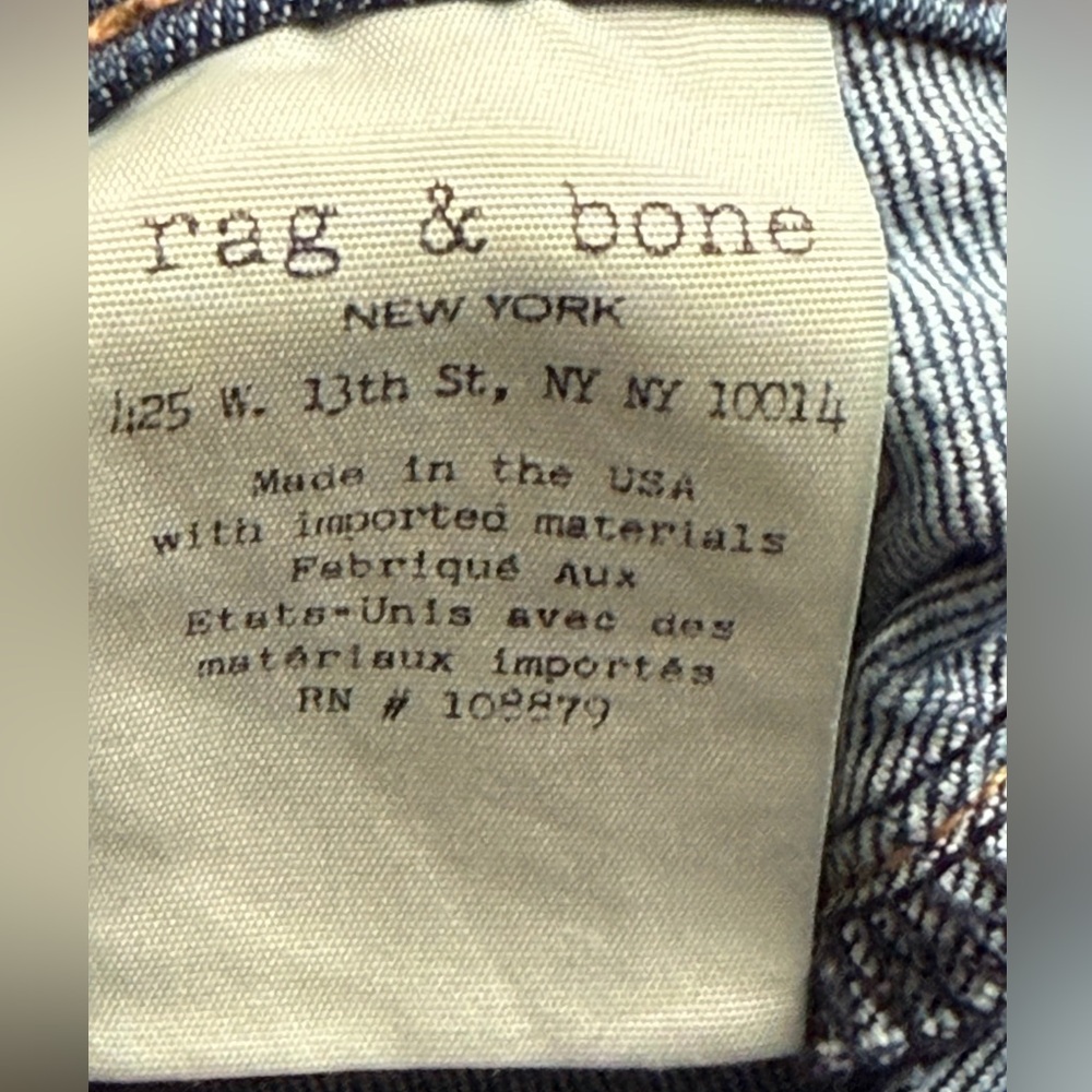 Rag & Bone Low Rise Cropped Capri Jeans Size 25 - Picture 6 of 11